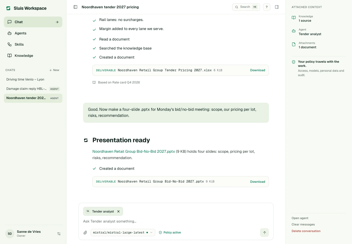 Spreadsheets and presentations